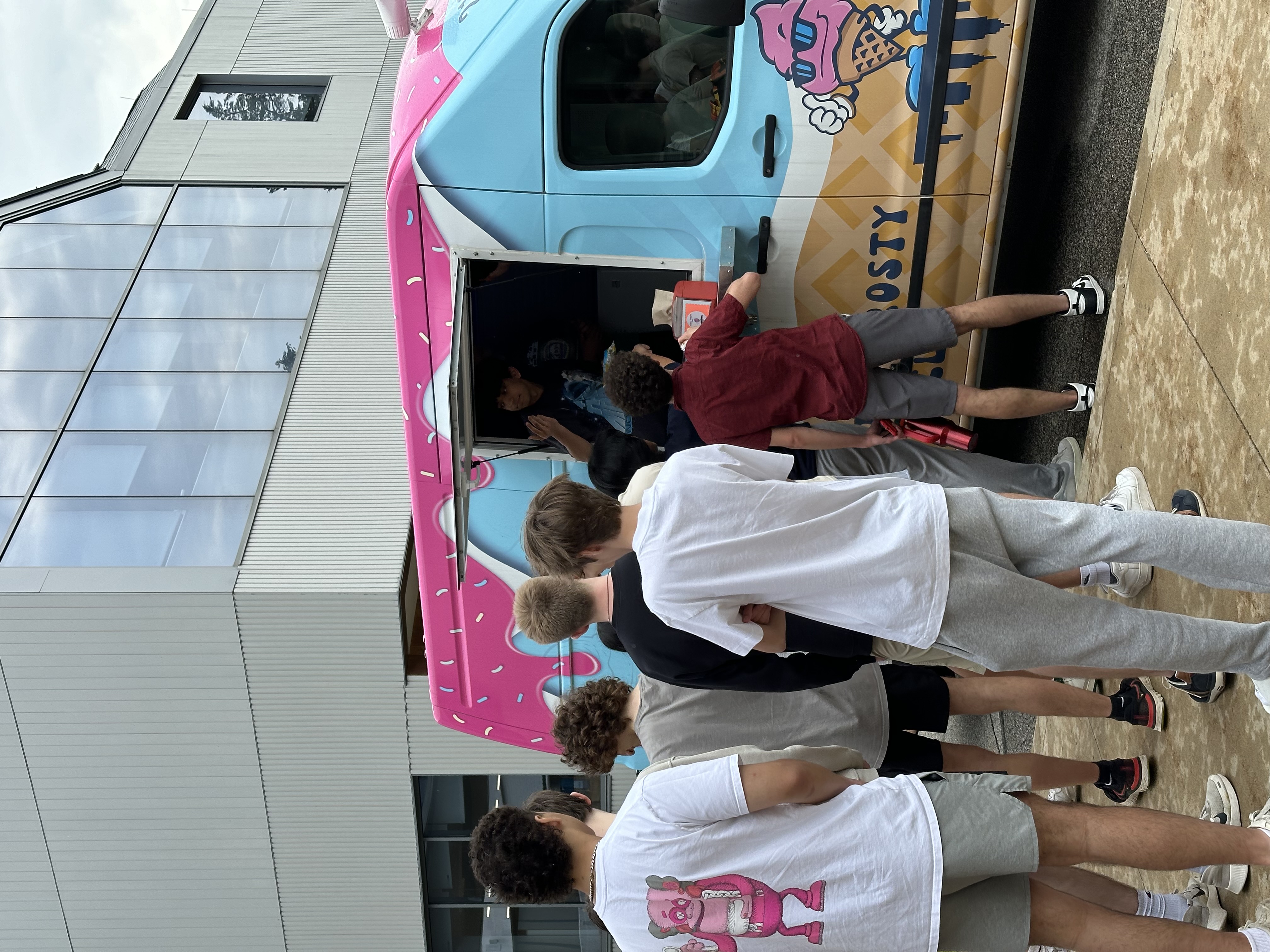 Customers ordering from the truck window